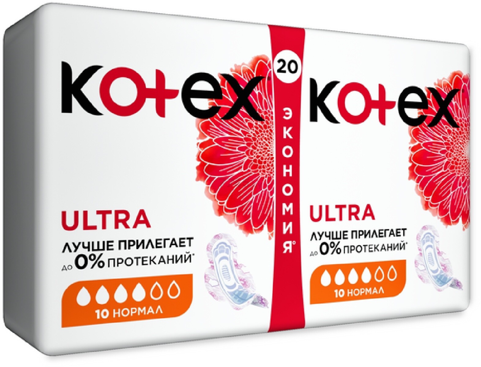 Прокладки гигиенические KOTEX Ultra Normal Поверхность сеточка 20 штук (5029053542638) - Фото 3